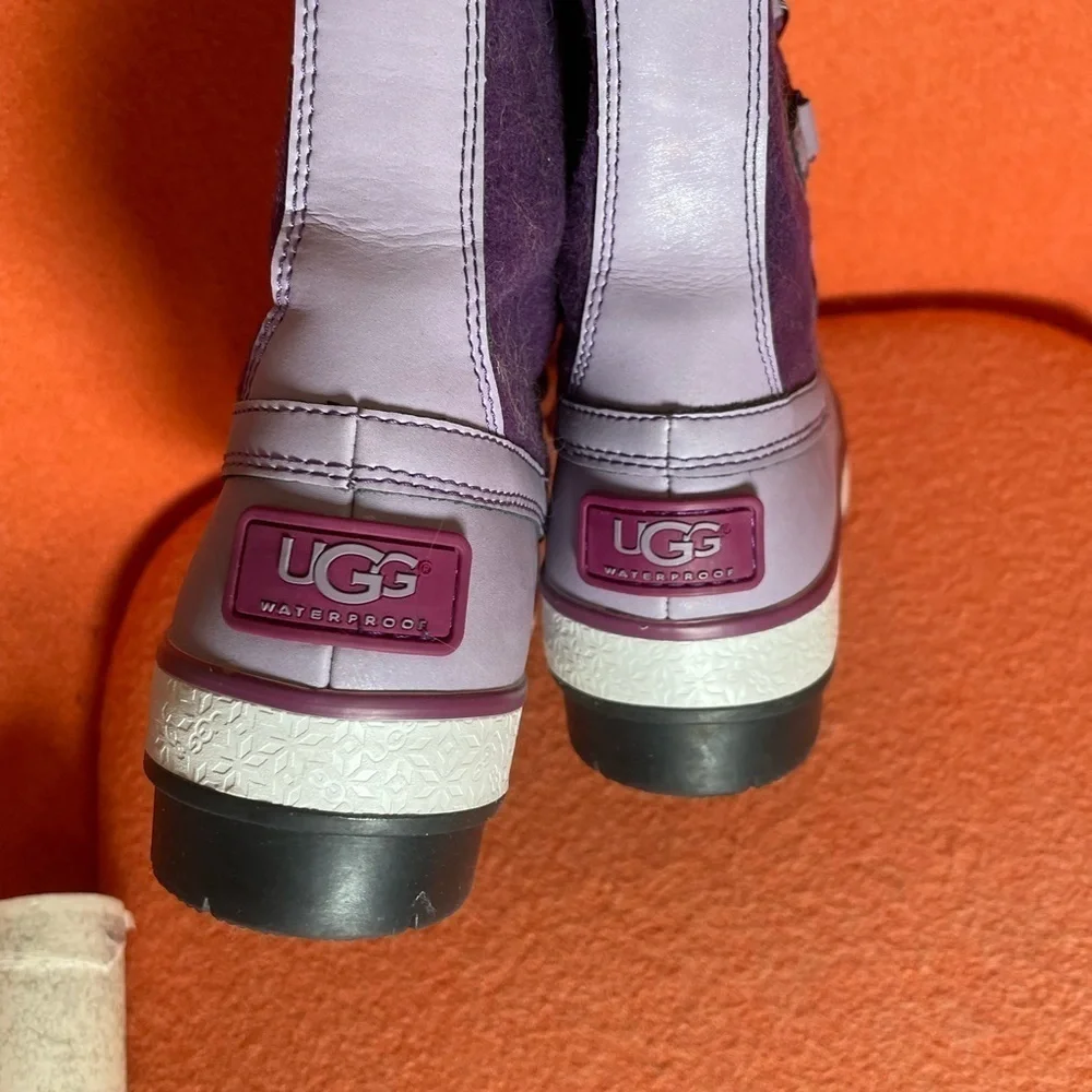 UGG AUSTRALIA Women's Baroness Lace-up Purple Mid-top SNOW Boots WINTER SZ 7